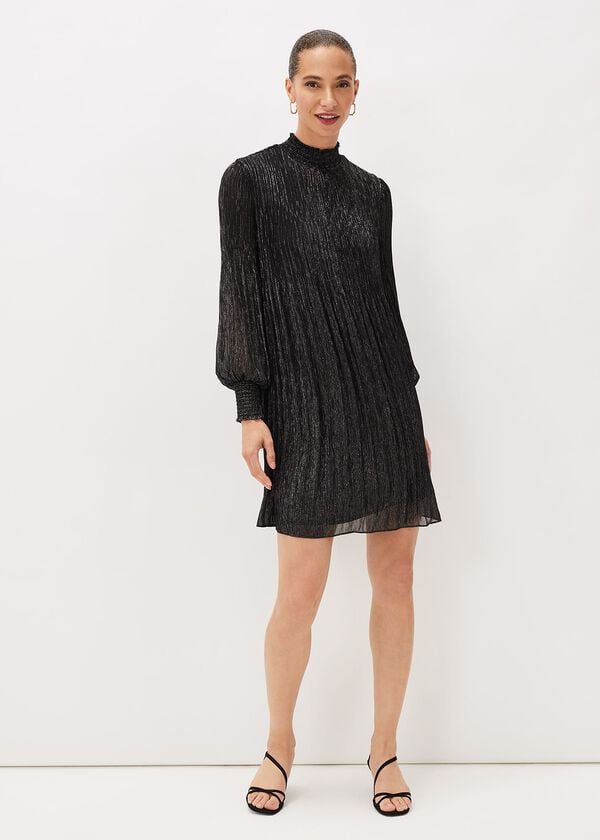 Phase Eight Elina Metallic Plisse Dress