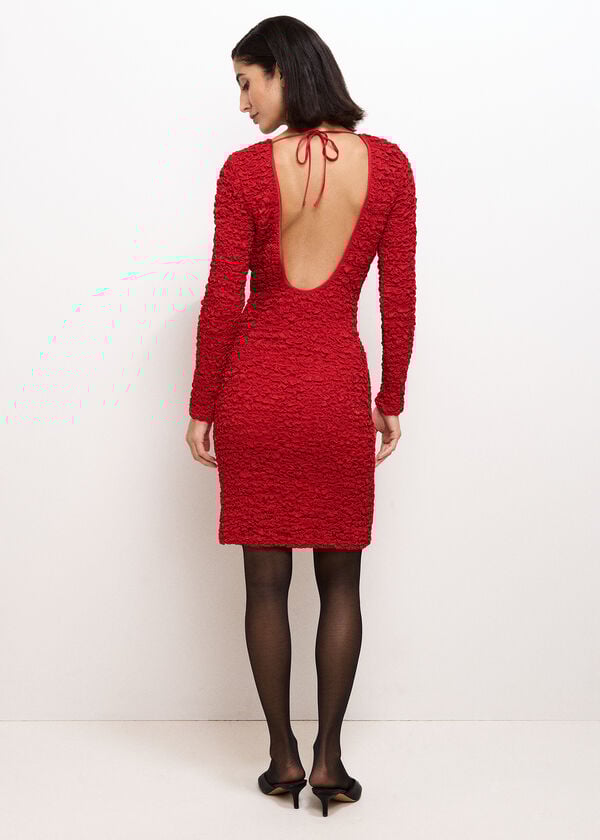 Phase Eight Eliza Red Textured Mini Dress