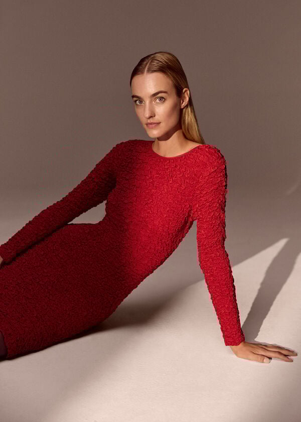 phase eight Eliza Red Textured Mini Dress