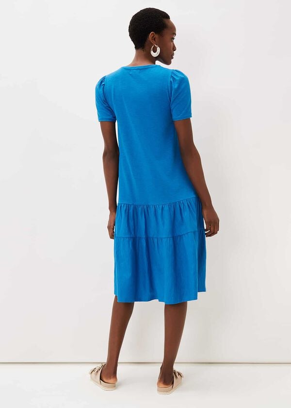 Phase Eight Elizabeth Tiered Round Neck Midi Dress