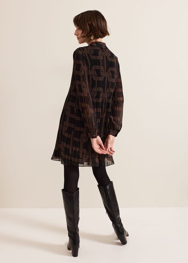 Phase Eight Ella Black Chain Swing Dress