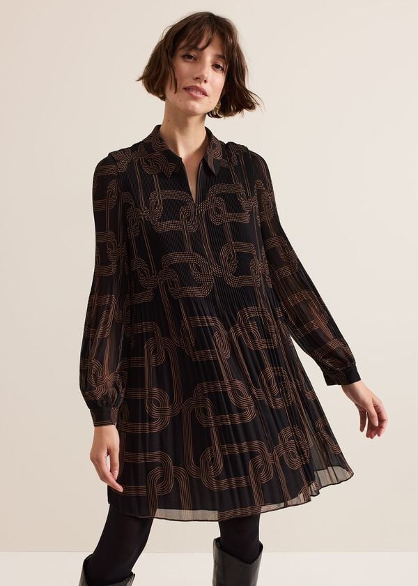 phase eight Ella Black Chain Swing Dress