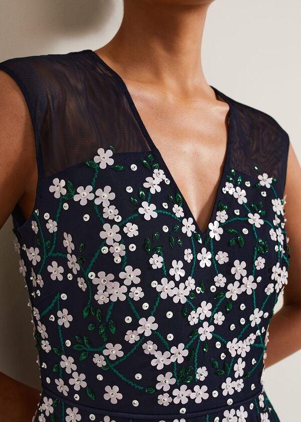 Phase Eight Ellen Blossom Beaded Midi Dress