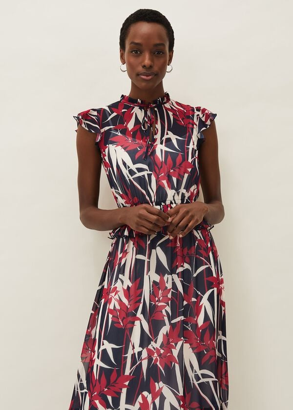 Phase Eight Ellen Palm Print Maxi Dress