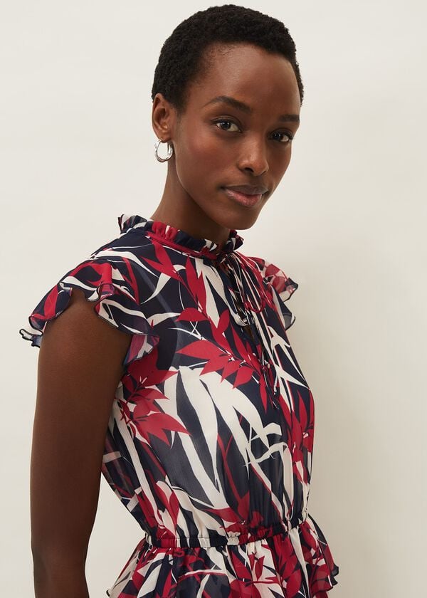 Phase Eight Ellen Palm Print Maxi Dress