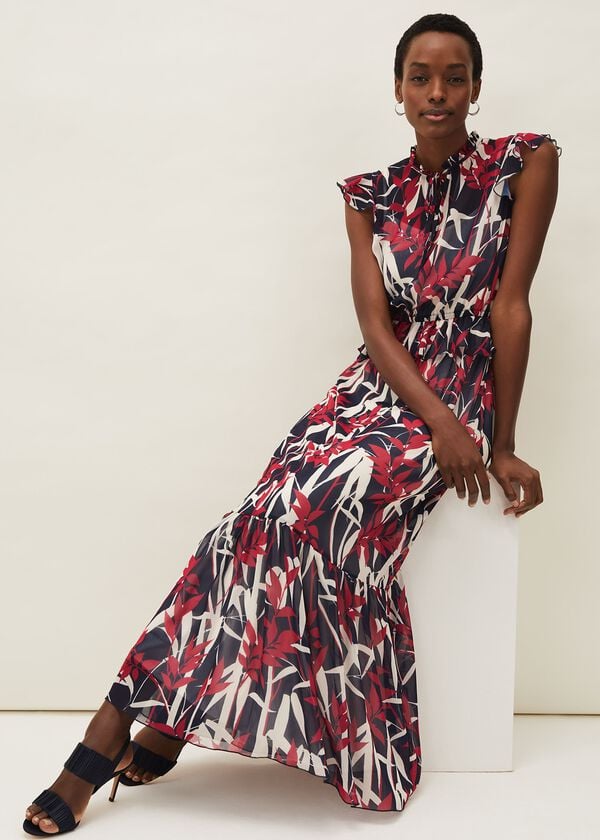 phase eight Ellen Palm Print Maxi Dress