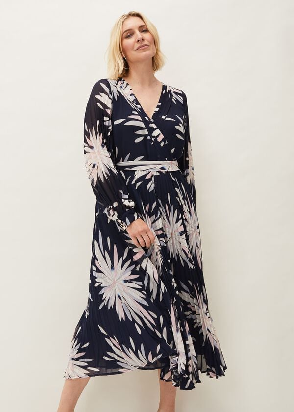 Phase Eight Ellen Palm Print Midaxi Dress
