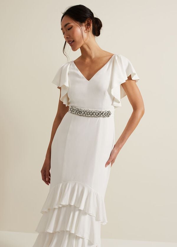 Phase Eight Ellery Frill Maxi Wedding Dress