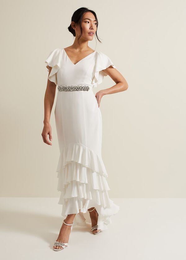 phase eight Ellery Frill Maxi Wedding Dress