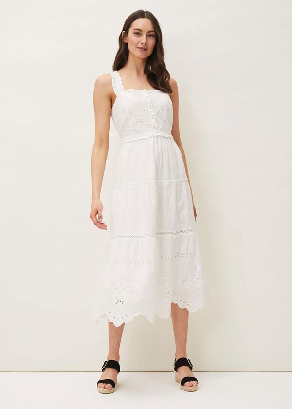 Phase Eight Ellie Broderie Midi Dress