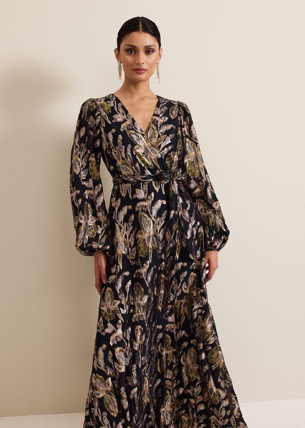 Phase Eight Ellio Silk Shimmer Maxi Dress