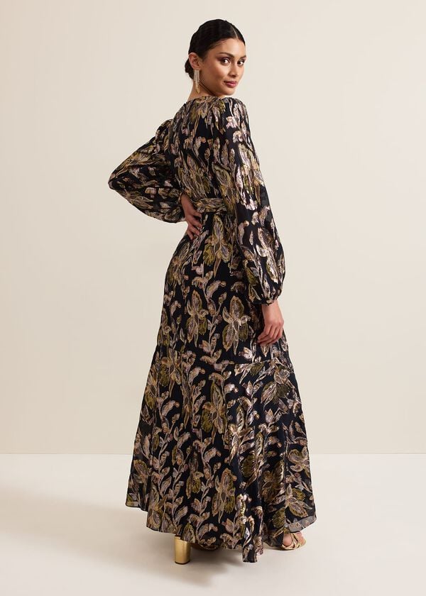 Phase Eight Ellio Silk Shimmer Maxi Dress