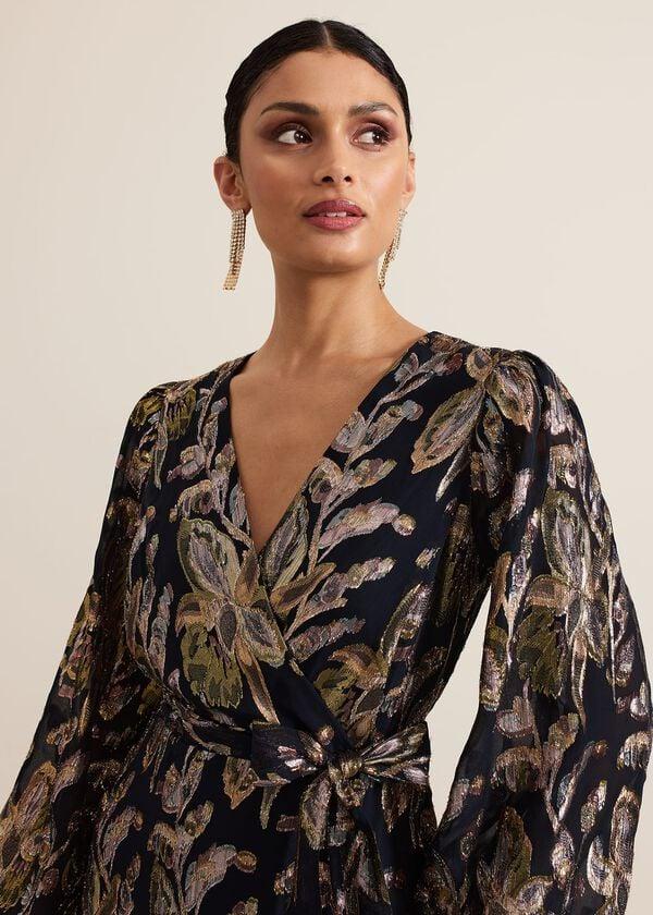 Phase Eight Ellio Silk Shimmer Maxi Dress