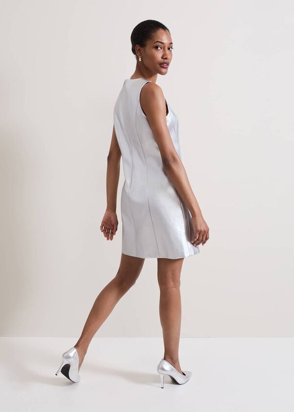 Phase Eight Ellora Silver Mini Dress