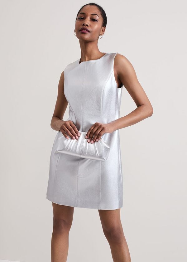 phase eight Ellora Silver Mini Dress