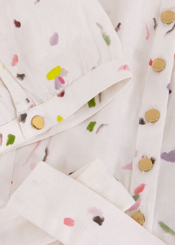 Phase Eight Ellys Multi Linen Confetti Playsuit