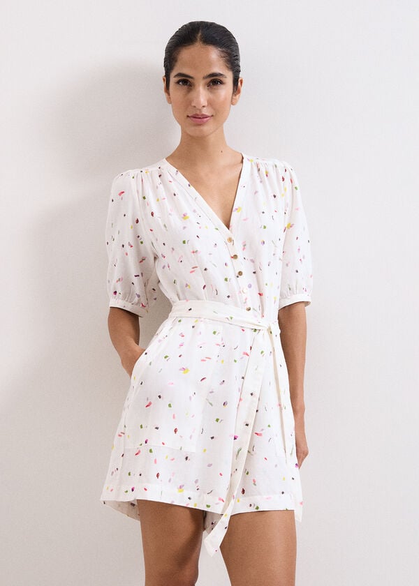 phase eight Ellys Multi Linen Confetti Playsuit