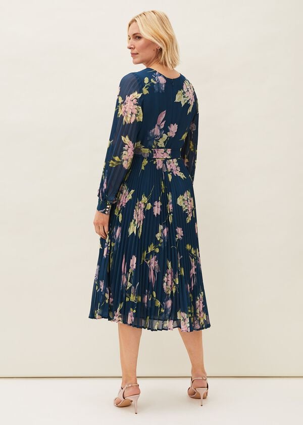 Phase Eight Elsa Floral Pleated Dress