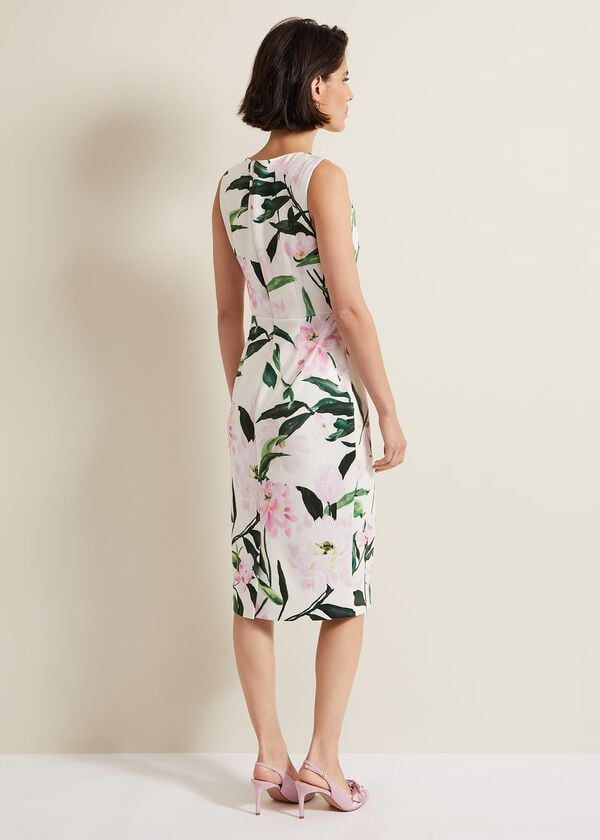 Phase Eight Elsa Floral Scuba Midi Dress