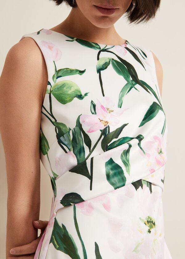 Phase Eight Elsa Floral Scuba Midi Dress