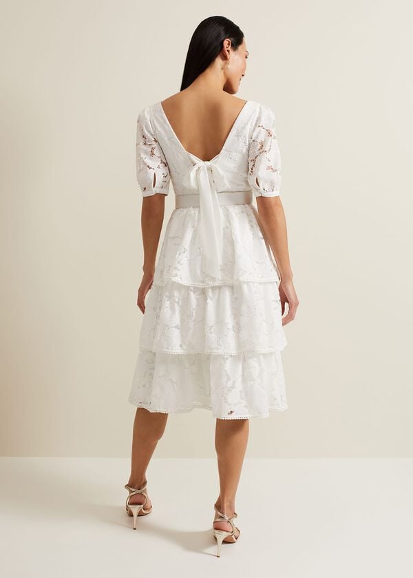 Phase Eight Elyse Lace Tiered Wedding Dress