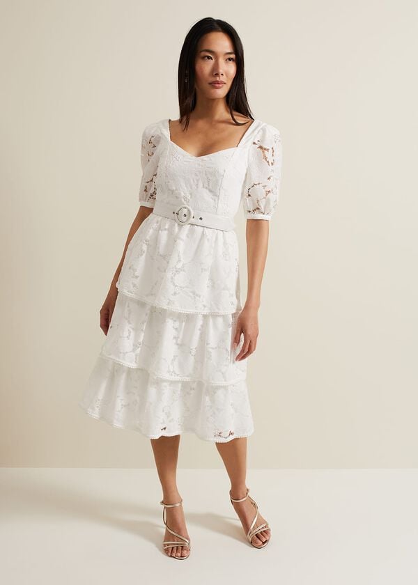 Phase Eight Elyse Lace Tiered Wedding Dress