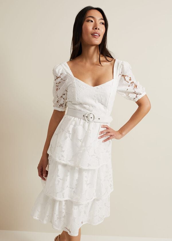 phase eight Elyse Lace Tiered Wedding Dress