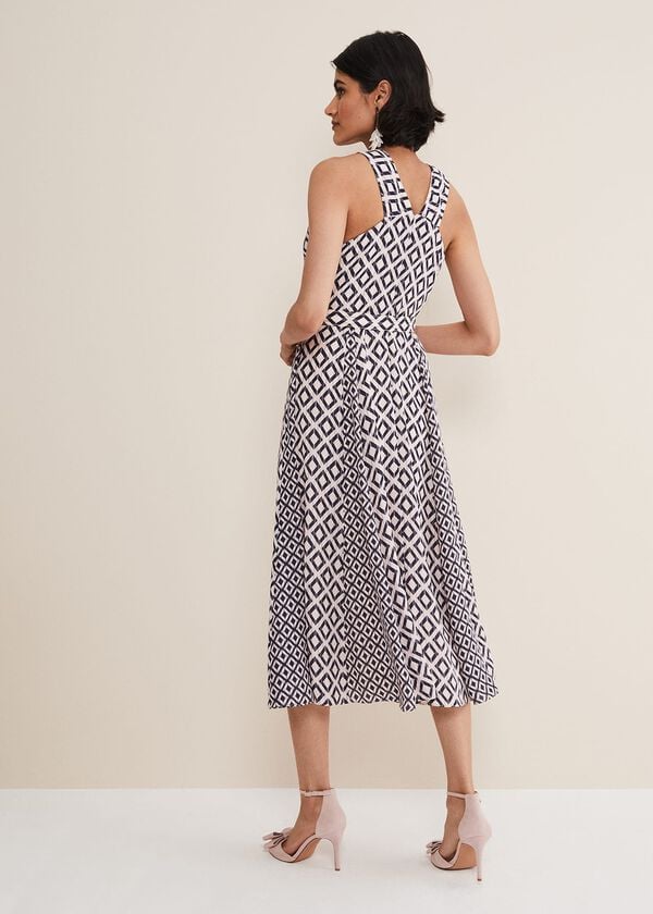 Phase Eight Ember Geo Midi Dress