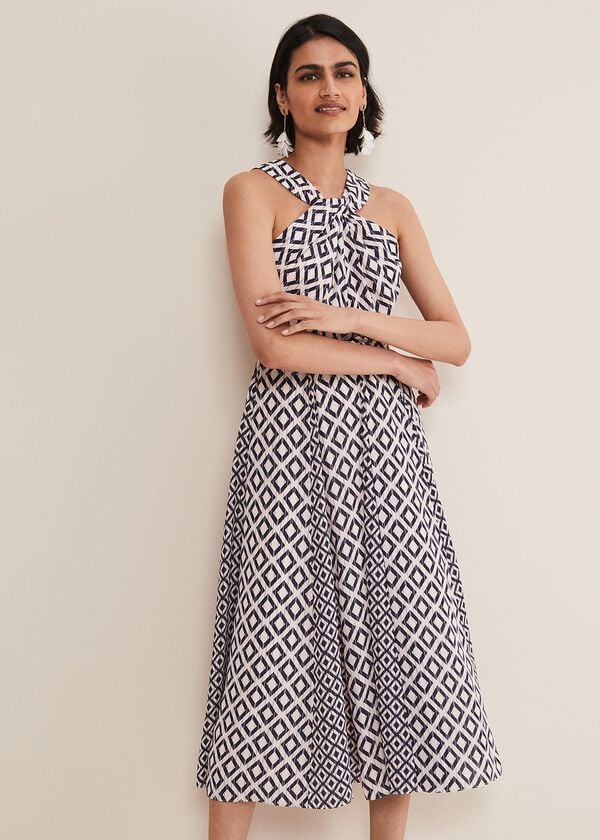 Phase Eight Ember Geo Midi Dress