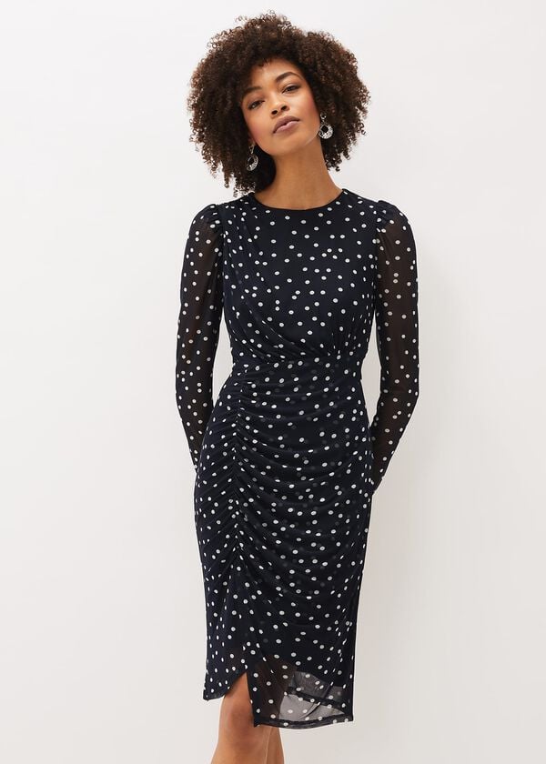 Phase Eight Emilia Spot Mesh Dress