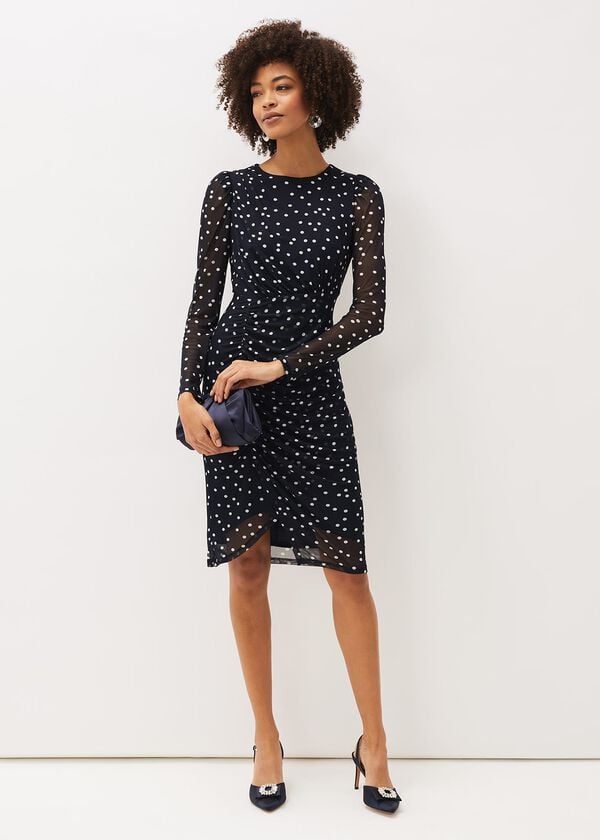 phase eight Emilia Spot Mesh Dress