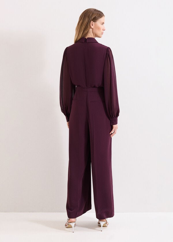 Phase Eight Emily Burgundy Jumpsuit