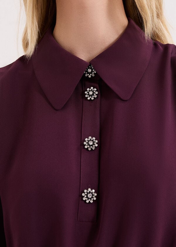 Phase Eight Emily Burgundy Jumpsuit