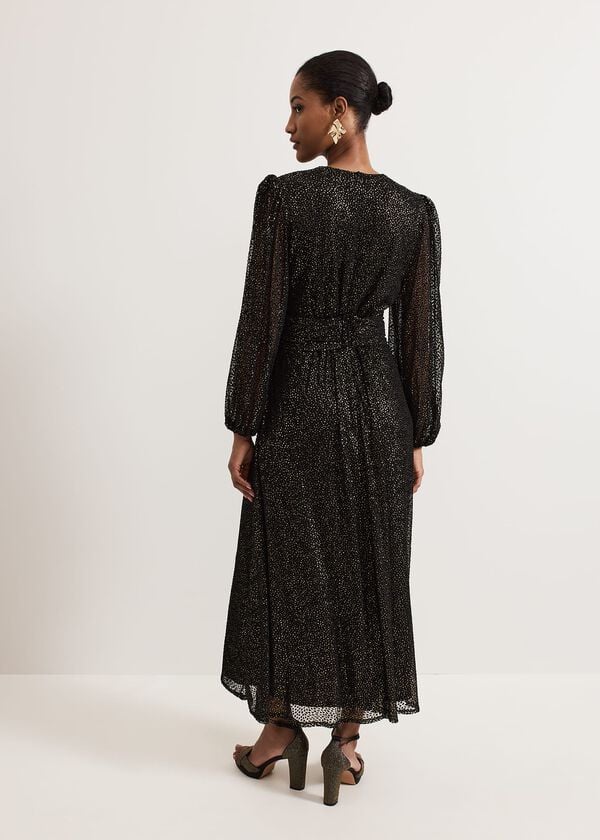 Phase Eight Emre Shimmer Burnout Midi Dress