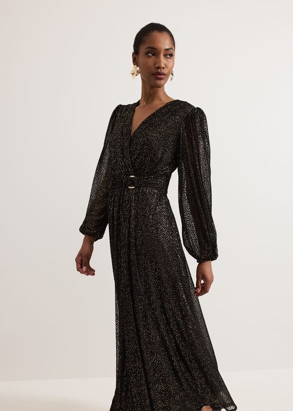 Phase Eight Emre Shimmer Burnout Midi Dress