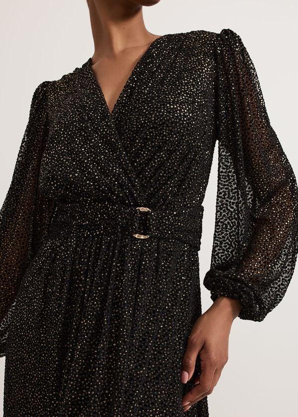 Phase Eight Emre Shimmer Burnout Midi Dress