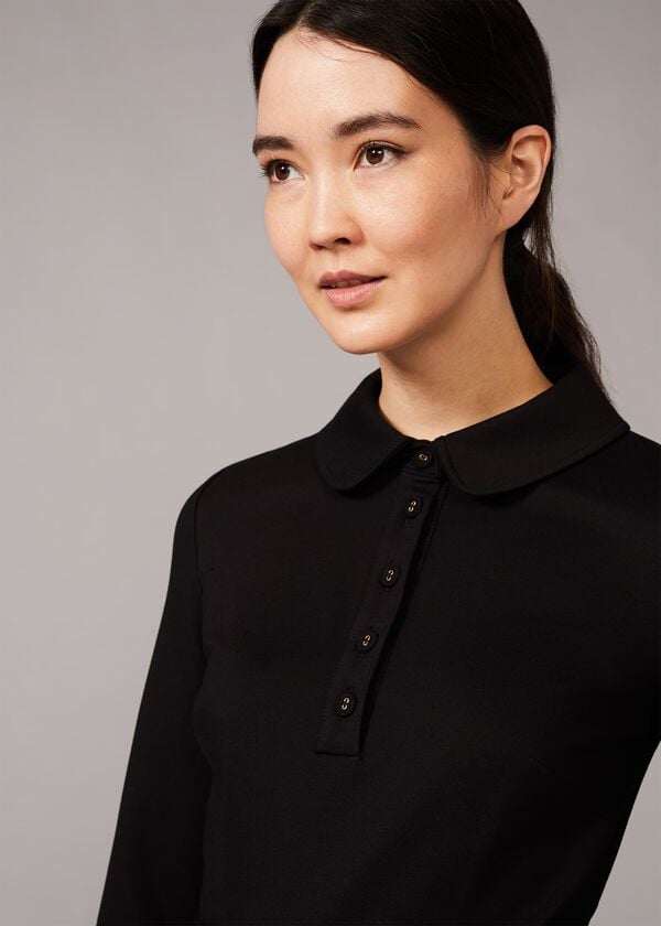 Phase Eight Enola Belted Ponte Shirt Dress