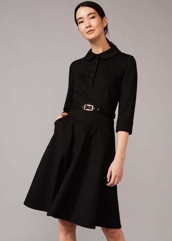 phase eight Enola Belted Ponte Shirt Dress