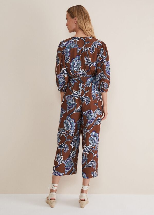 Phase Eight Erin Printed Cropped Leg Jumpsuit