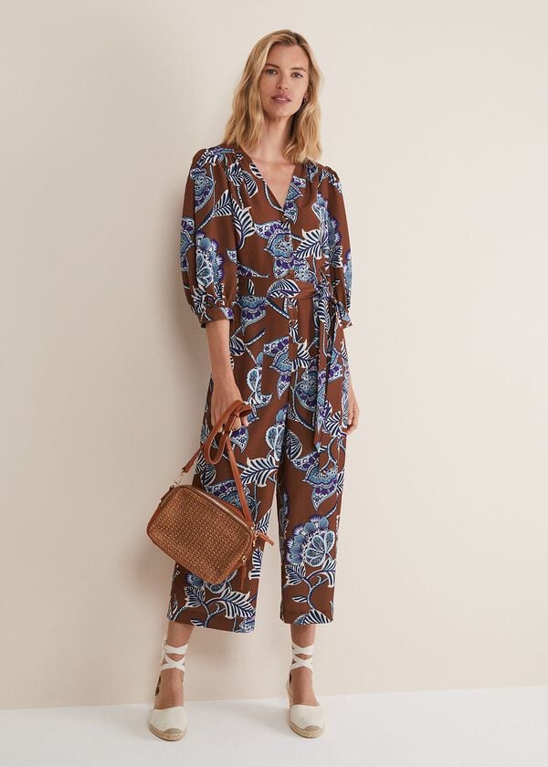 phase eight Erin Printed Cropped Leg Jumpsuit