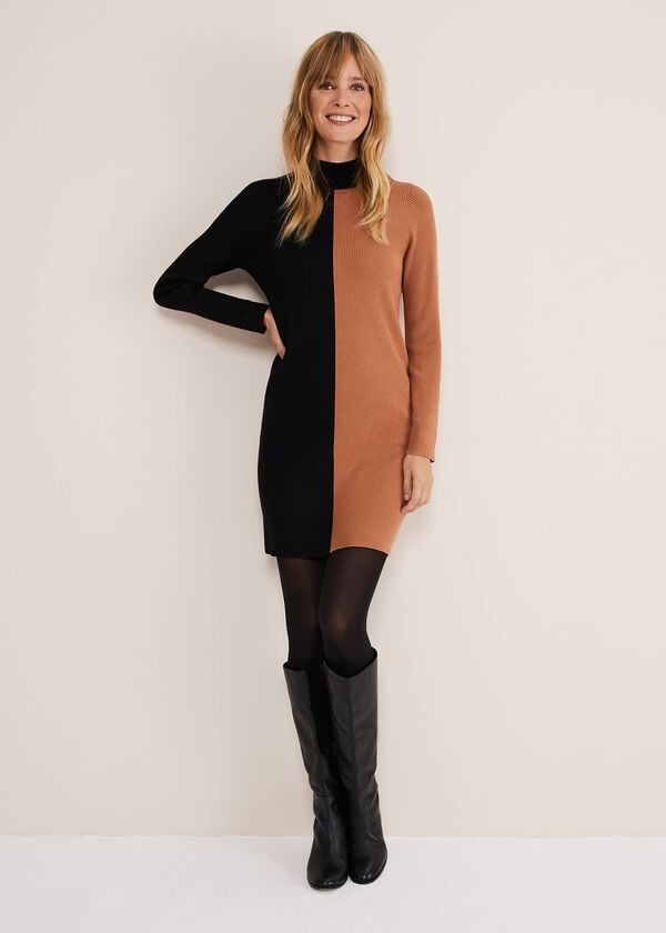 Phase Eight Eris Ribbed Colour Block Knit Tunic