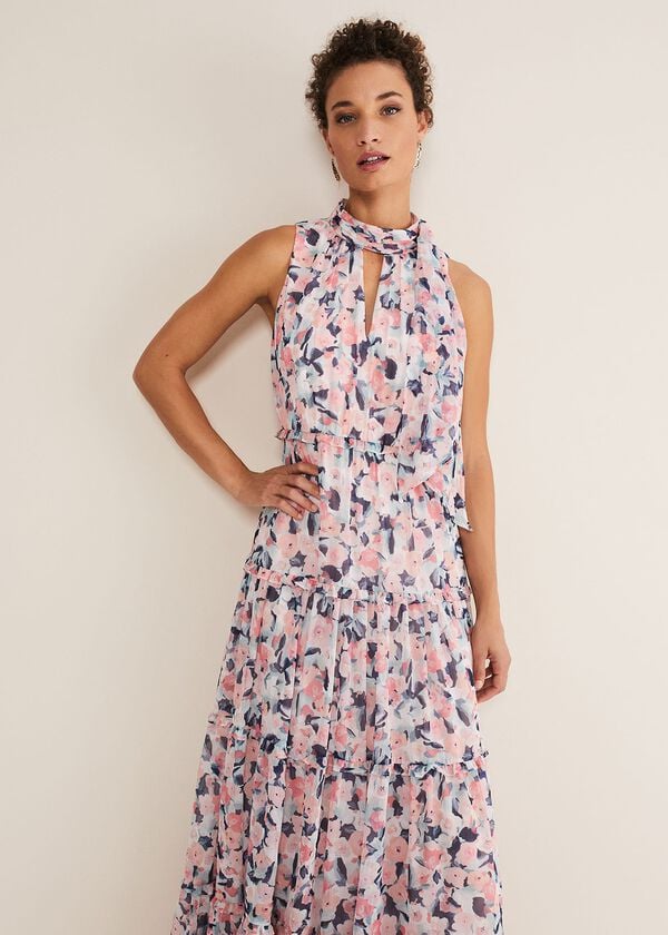 Phase Eight Esme Floral High Neck Maxi Dress