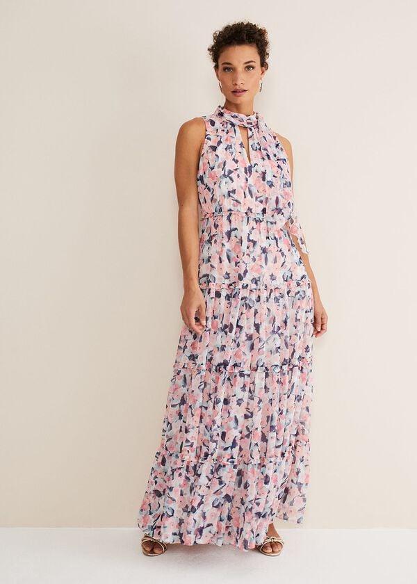 phase eight Esme Floral High Neck Maxi Dress