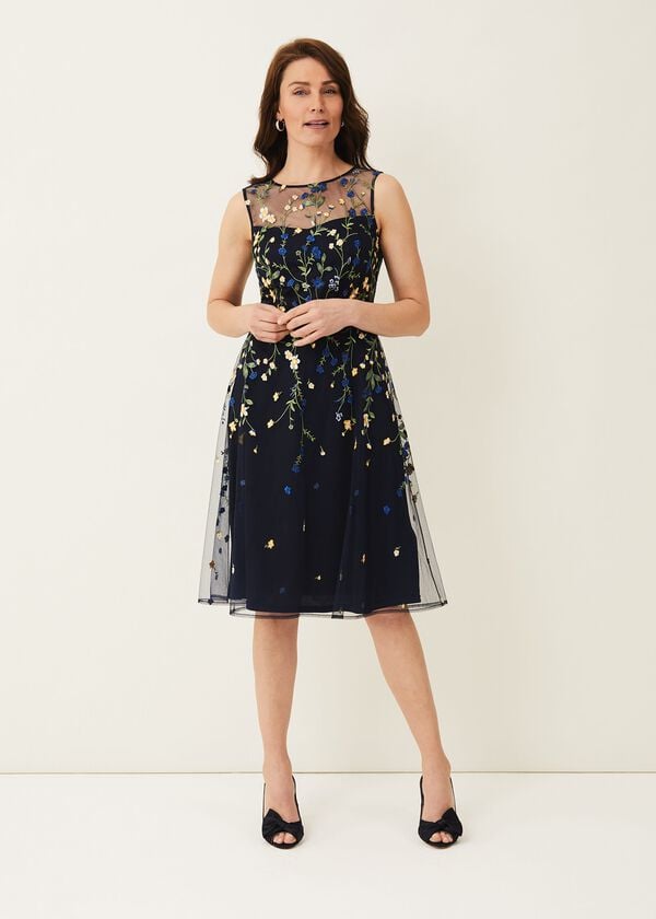 phase eight Esmeralda Embroidered Fit & Flare Dress