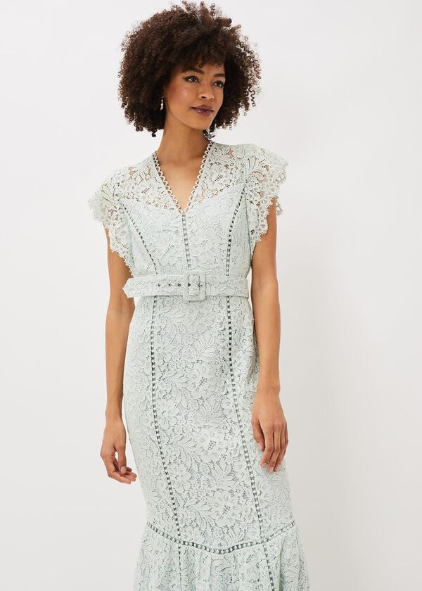 Phase Eight Esmerelda Lace Belted Fishtail Dress