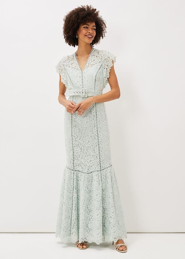 phase eight Esmerelda Lace Belted Fishtail Dress