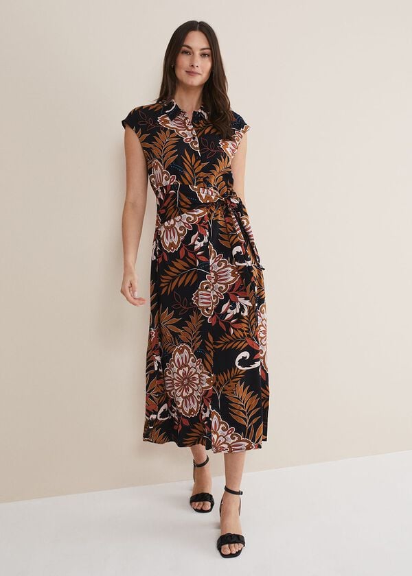 phase eight Estelle Paisley Tie Waist Dress
