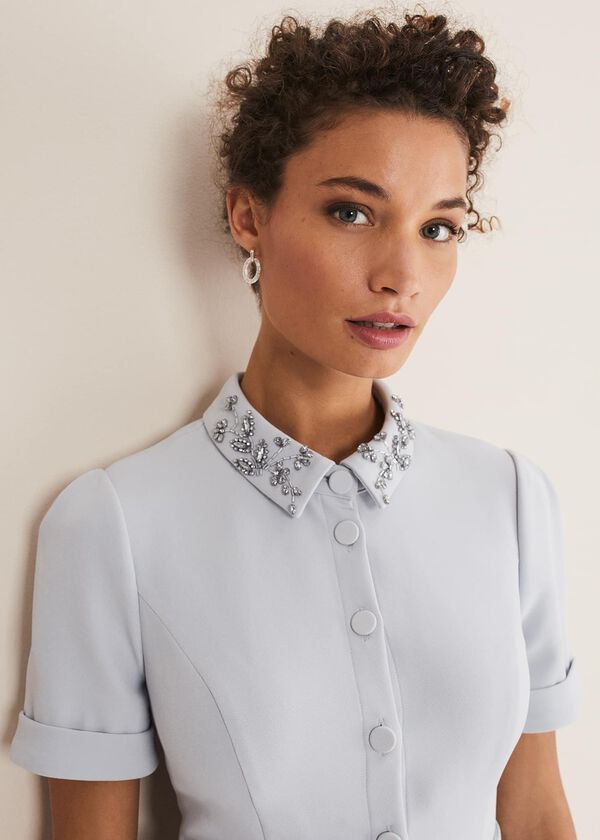 Phase Eight Etta Embelished Collar Playsuit