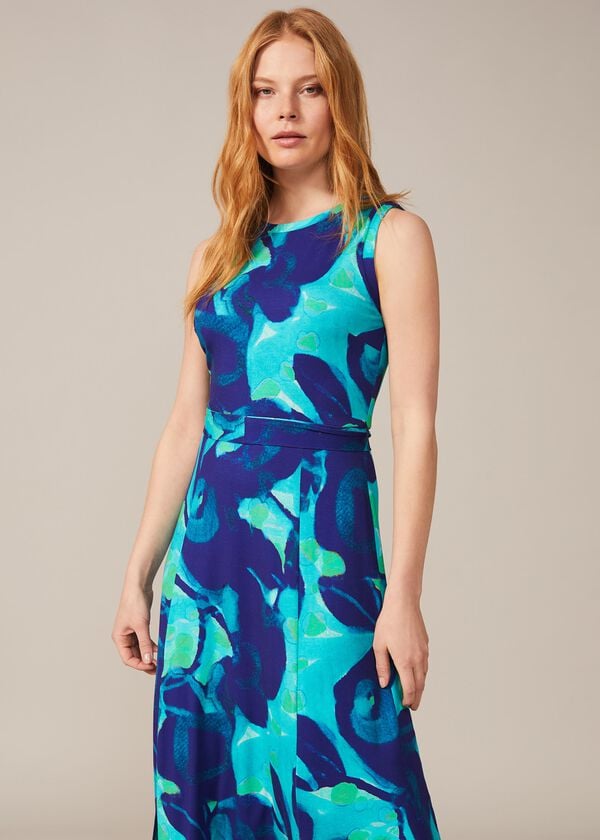 Phase Eight Evalyn Abstract Print Maxi Dress