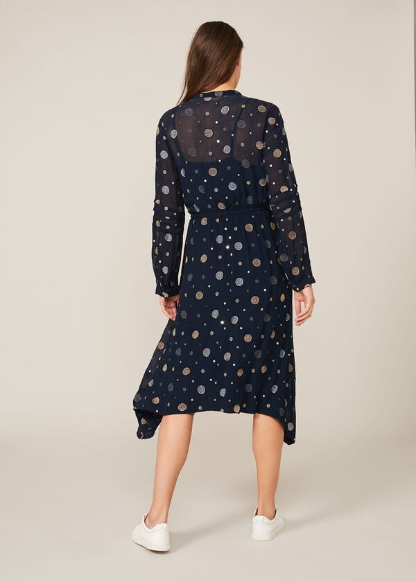 Phase Eight Eve Embroidered Spot Dress
